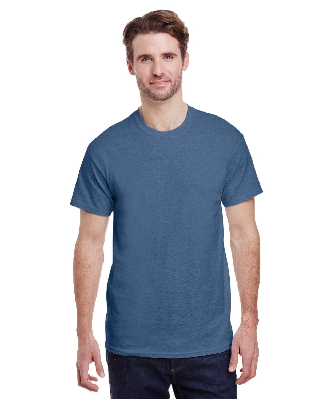 Stock Clearance Gildan Ultra Cotton Heavyweight T-Shirt | Heather Indigo
