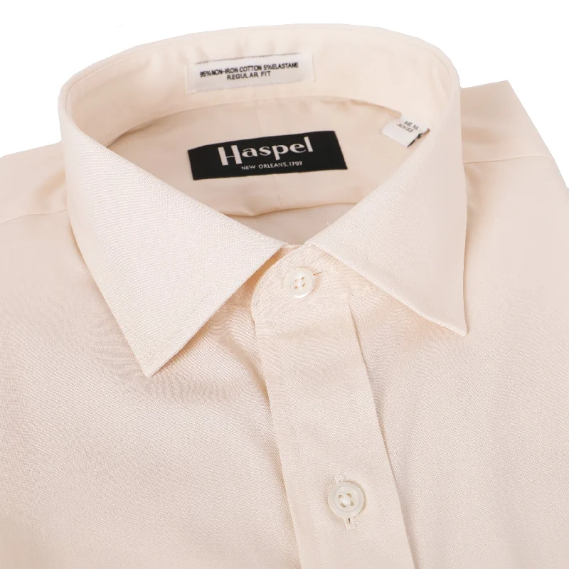 Price Break Dauphine Ecru (Regular Fit) Pinpoint Oxford Dress Shirt - Spread Collar Price Break Dauphine Ecru (Regular Fit) Pinpoint Oxford Dress Shirt - Spread Collar