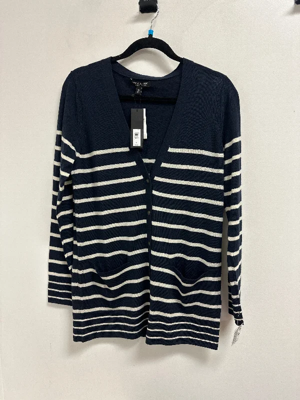 Weekend Offers That Shine Sweater Cardigan By Banana Republic In Striped Pattern, Size: M