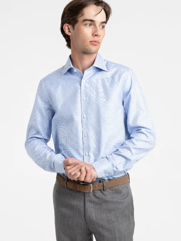 One-DAY Sale Blue Micro Slimline Shirt