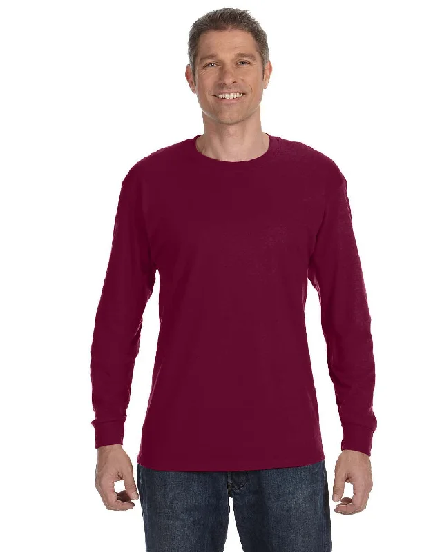 Unwind with Weekend Discounts Gildan Heavy Cotton Long Sleeve T-Shirt | Maroon