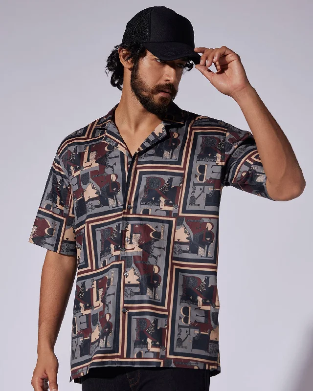 YEAR-End Sale Alphabet Printed Shirt - Multicoloured