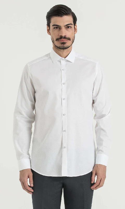 Super Deal Regular Fit 100% Cotton White Dress Shirt