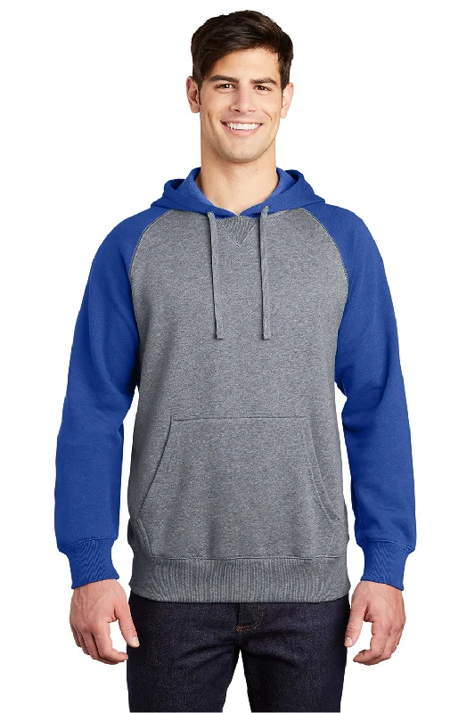 Weekend Offers That Thrill Sport-Tek Mens Shrink Resistant Fleece Hooded Sweatshirt Hoodie w/ Pouch Pocket - Heather Vintage Grey/True Royal Blue Weekend Offers That Thrill Sport-Tek Mens Shrink Resistant Fleece Hooded Sweatshirt Hoodie w/ Pouch Pocket - Heather Vintage Grey/True Royal Blue