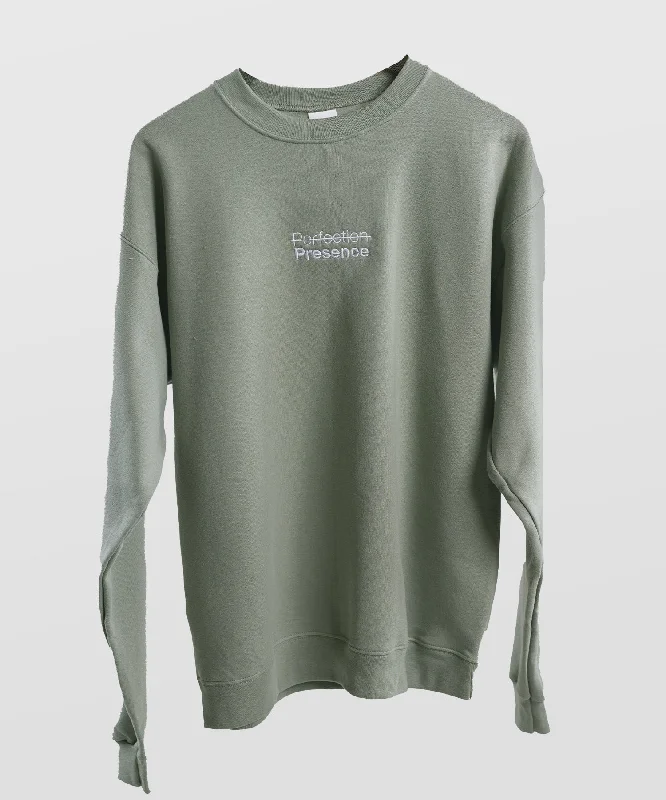 Weekend Wonders Await! Presence Embroidered Sweatshirt