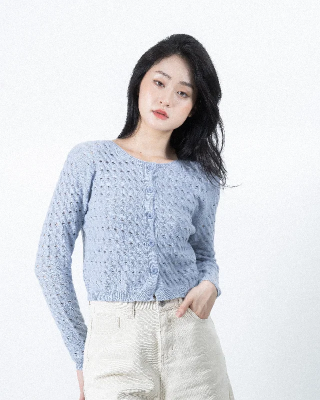 Weekend Deals You Can't Resist Faye Eco Two-Way Knit Cardigan (Blue)