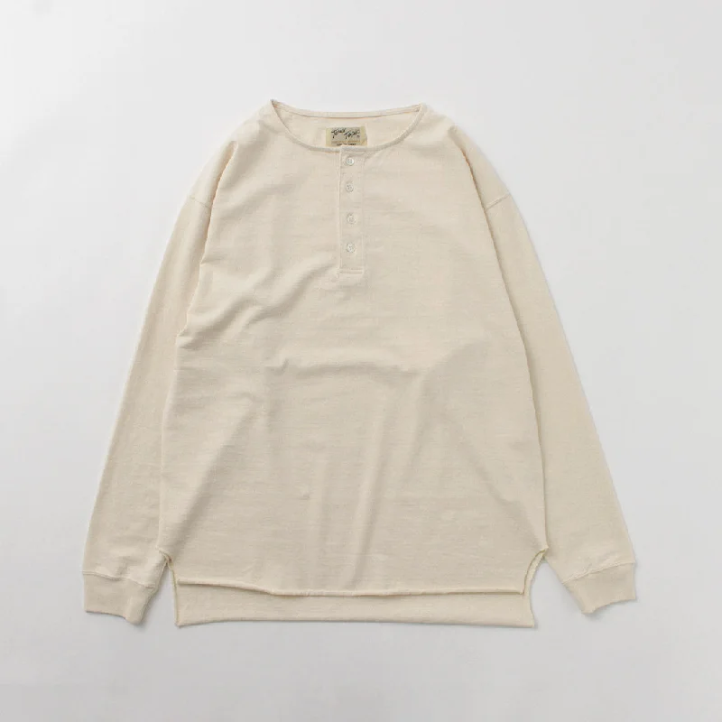 Super Sale 城镇主题 /脚踝Henley L / S T恤