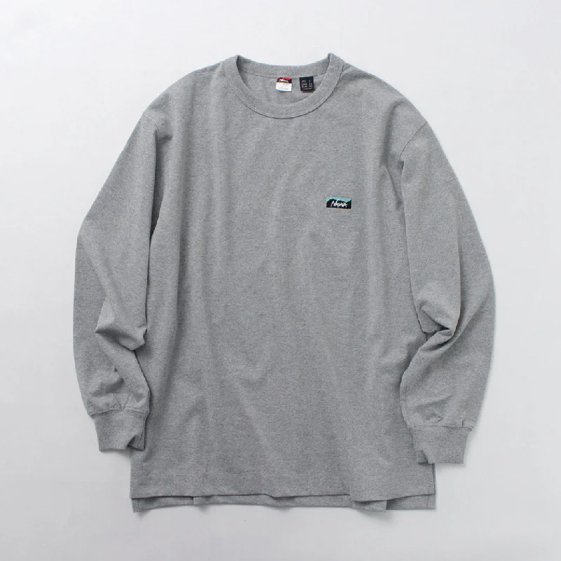 Markdown Sale NANGA / Eco Hybrid Box Logo Embroidery Long Sleeve T-Shirt