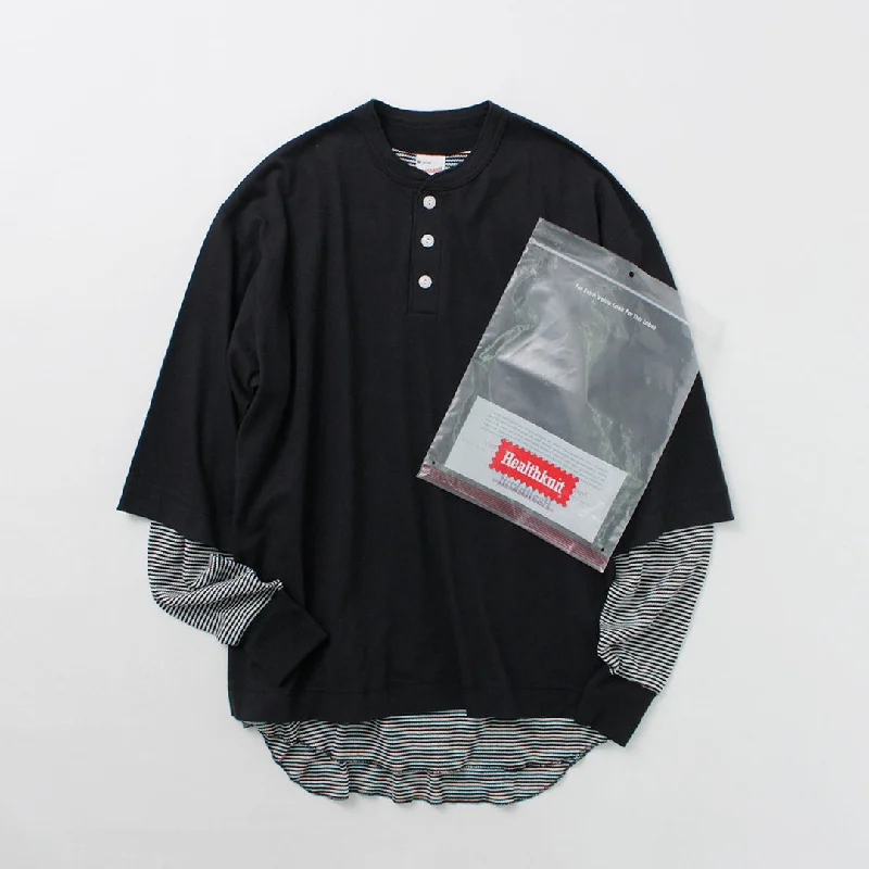 Year-End Clearance Health Knit / 2 Pack T恤7/10袖 +长袖华夫饼