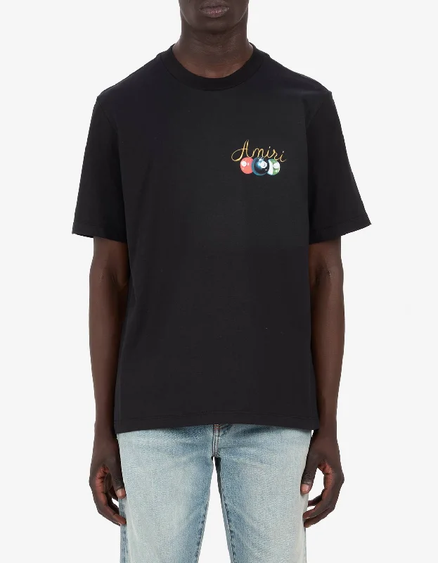 Limited Availability Amiri Black Pool Cue Print T-Shirt