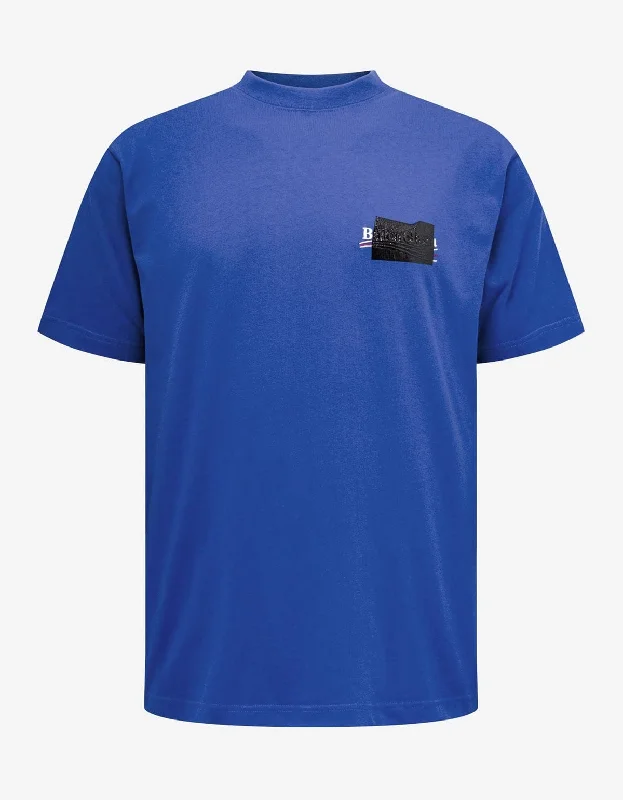 Customer Appreciation Sale Balenciaga Blue Gaffer Logo Large T-Shirt