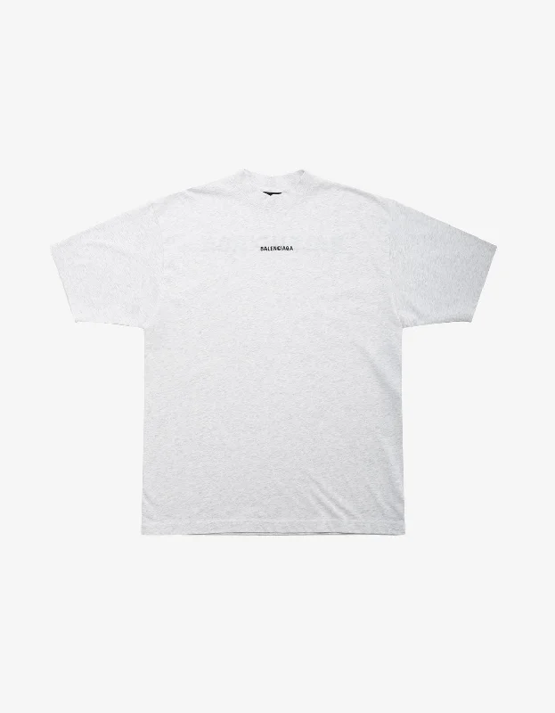 Quick Sale Balenciaga Grey Logo Medium Fit T-Shirt