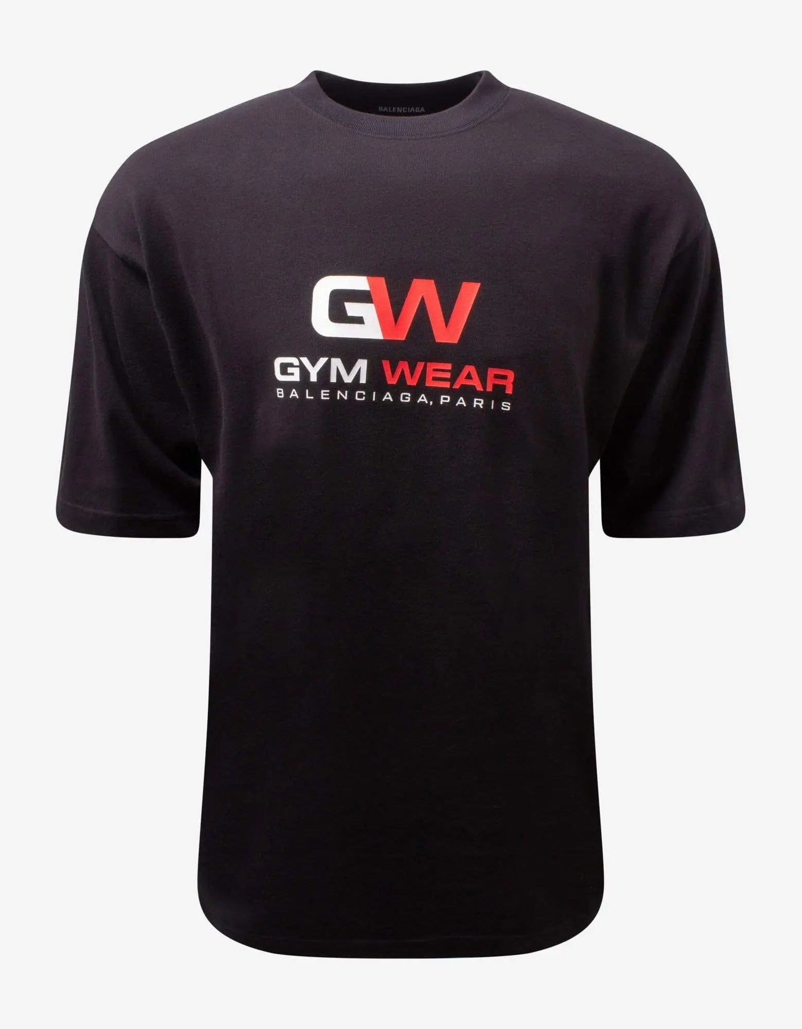 Buy Now Balenciaga Black Gym Wear Large Fit T-Shirt