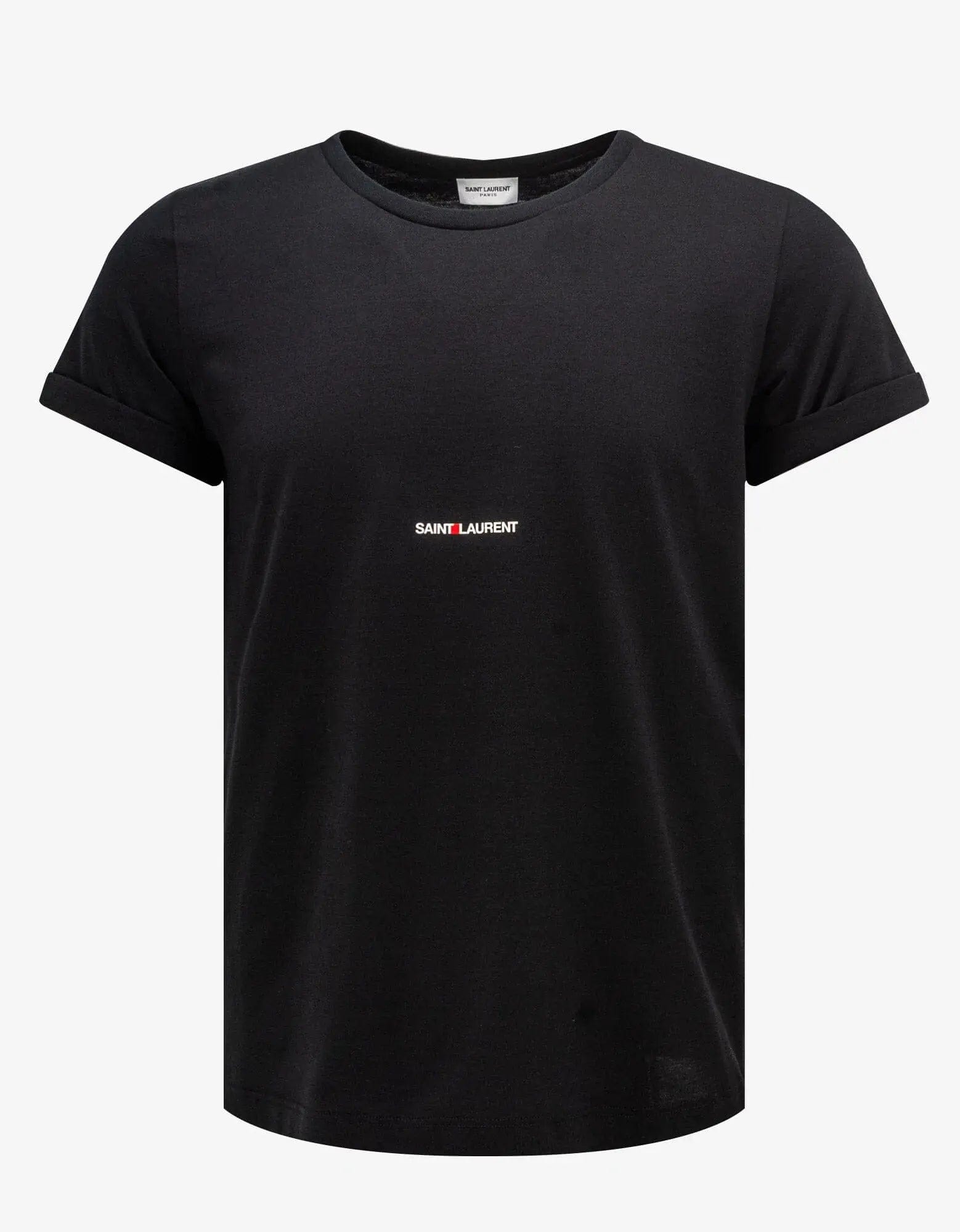 Mega Sale Saint Laurent Black Rive Gauche Logo T-Shirt