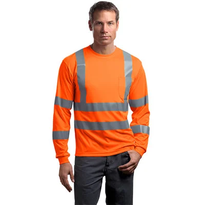 Price Slash CornerStone Hi-Vis Long-Sleeve Shirt, ANSI 107 Class 3 - Snag-Resistant