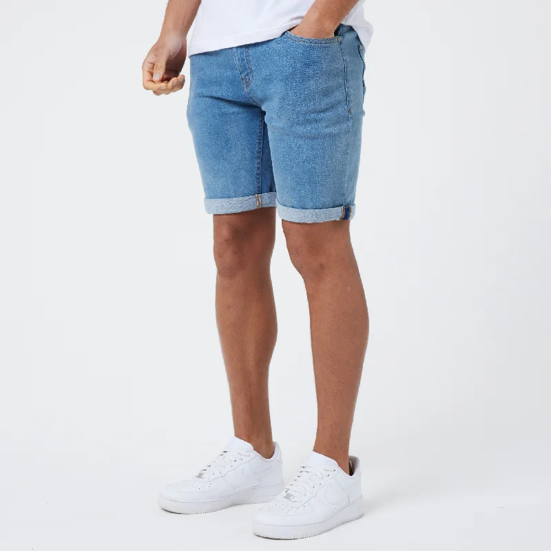 Price Fest Denim Short | Light Blue Wash