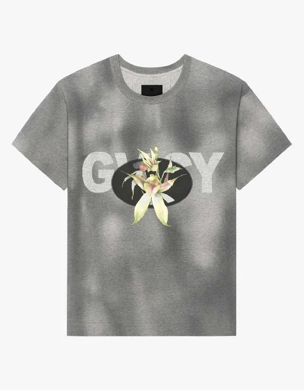 Super Savings Givenchy Black GVCY Flower Print T-Shirt