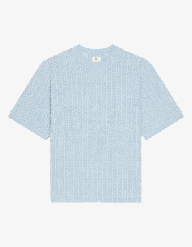 Year-End Sale Givenchy Blue 4G Towelling T-Shirt