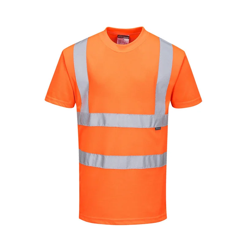 Stock Up Portwest Hi-Vis Short-Sleeve Shirt, Orange