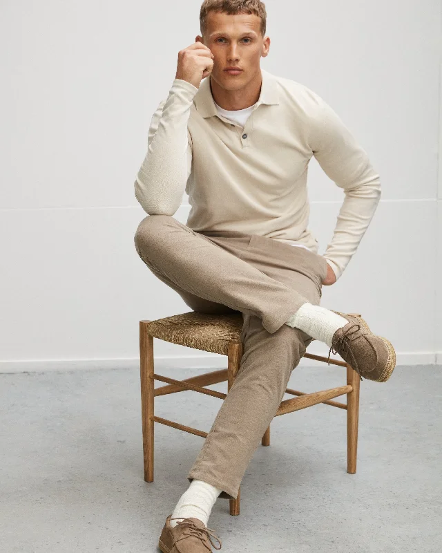 Today's Special Italian Knitted Long-Sleeve Polo