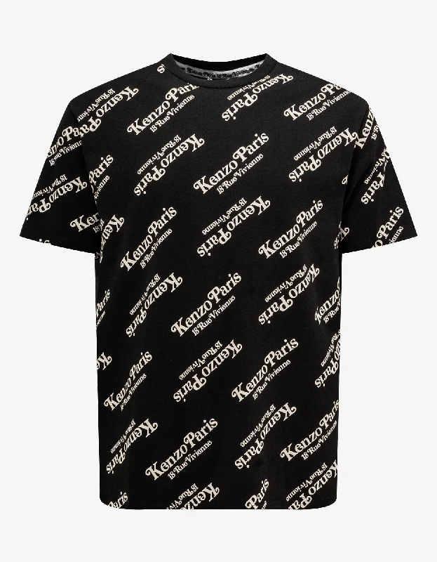 Midnight Sale Kenzo by Verdy Black All-Over Logo Oversize T-Shirt