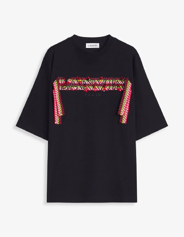 Loyalty Reward Lanvin Curb Logo Embroidered Oversized T-Shirt
