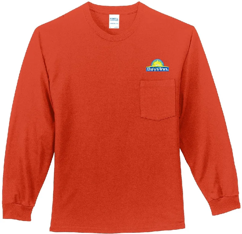 Limited Availability Port & Company Long Sleeve T-Shirt with Pocket