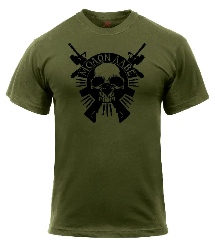 Time-Sensitive Molon Labe Skull T-Shirt