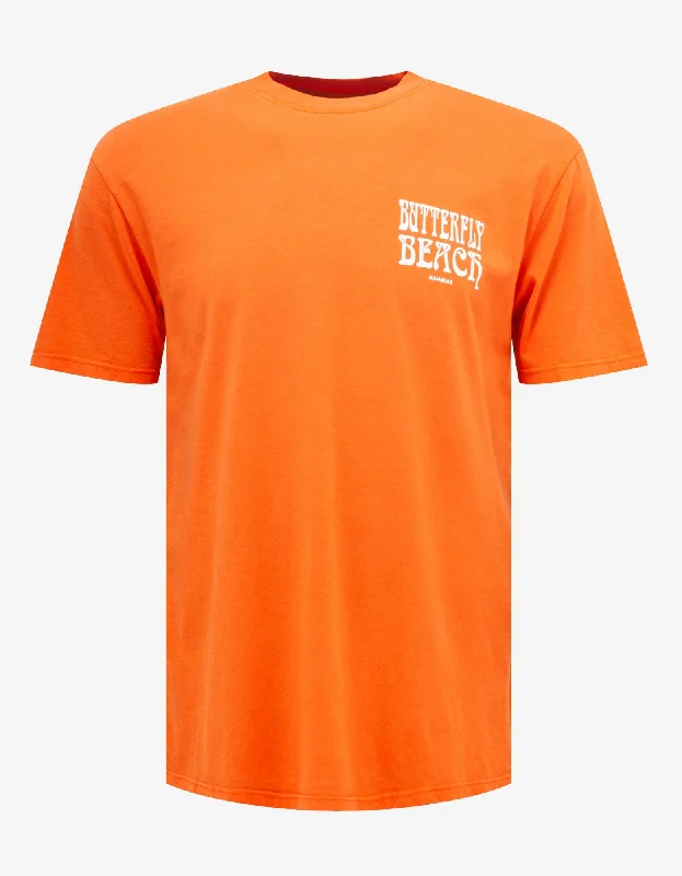 Super Sale Nahmias Orange Butterfly Beach T-Shirt
