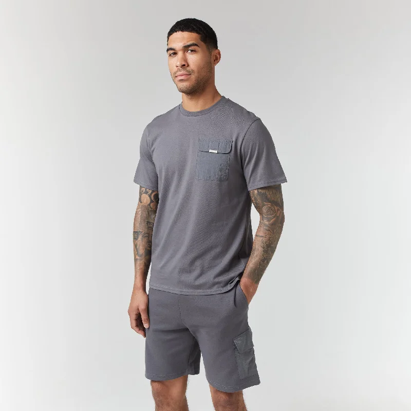 Time-Limited Offer Premium Pocket Twinset | Grey
