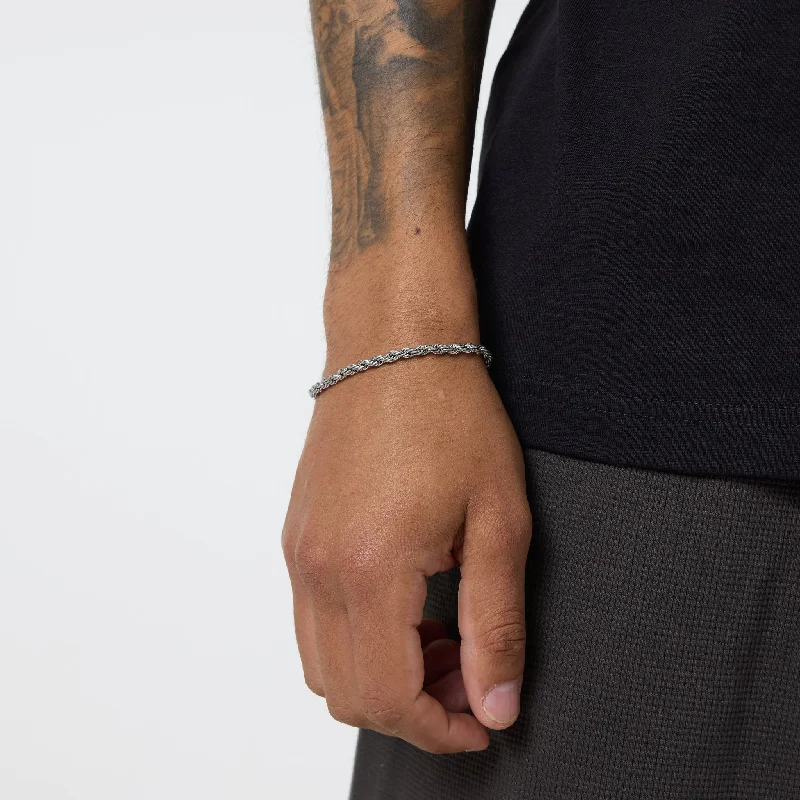 Weekend Deals That Please Rope Chain Bracelet | Silver