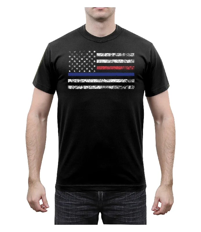 Exclusive Deal Thin Blue Line & Thin Red Line T-shirt by Rotcho