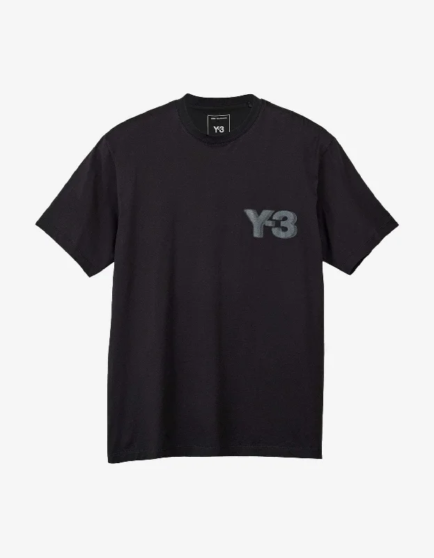 Exclusive Deal Y-3 Black Logo Short Sleeve T-Shirt