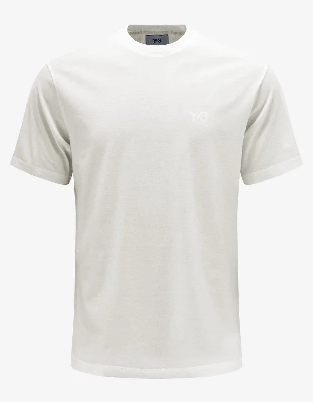 Hot Deal Y-3 Off White Logo Relaxed T-Shirt