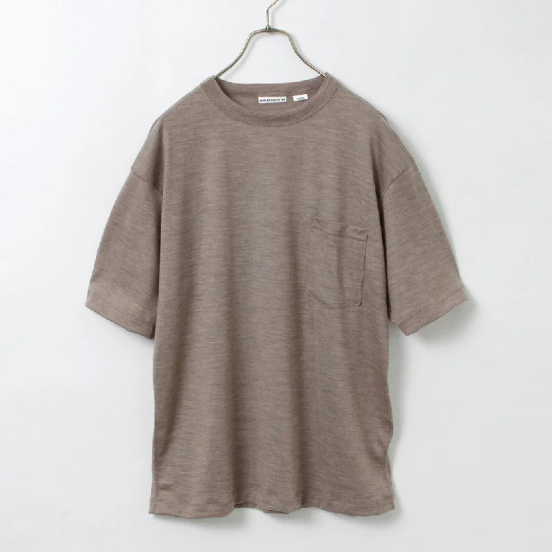 Extra Savings 粗麻布服装 /短袖美利奴羊毛口袋T恤