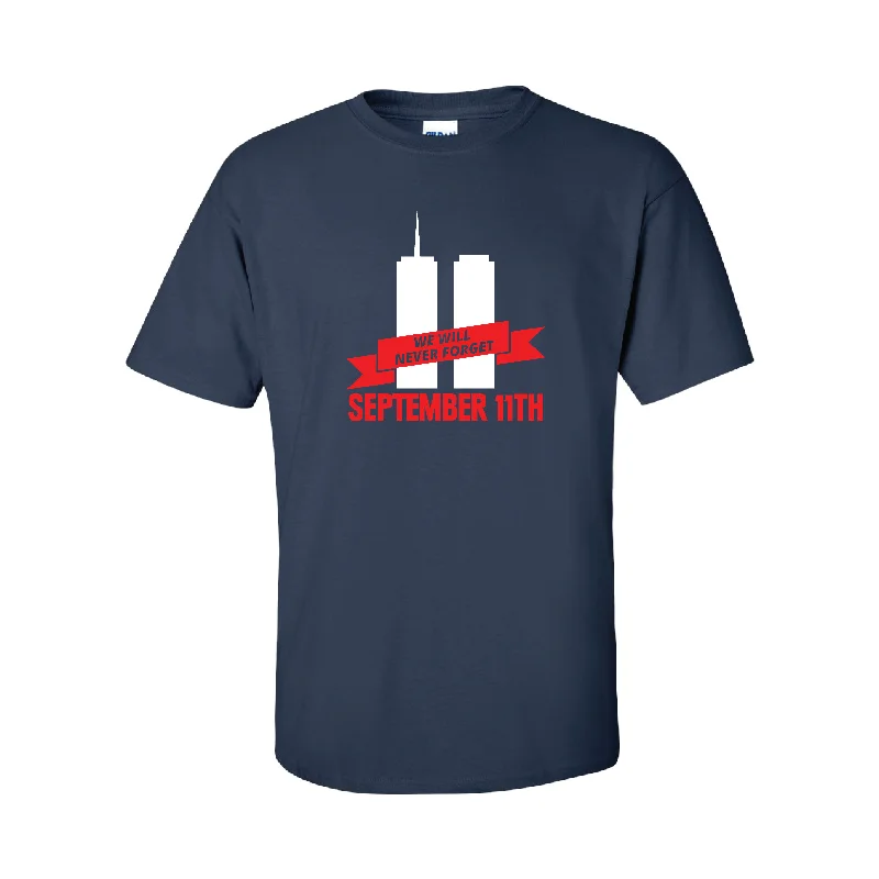 Price Cut "9/11 Banner Design", Firefighter Memorial T-Shirt