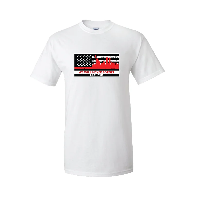 Super Bargain "9/11 Flag Design", Firefighter Memorial T-Shirt