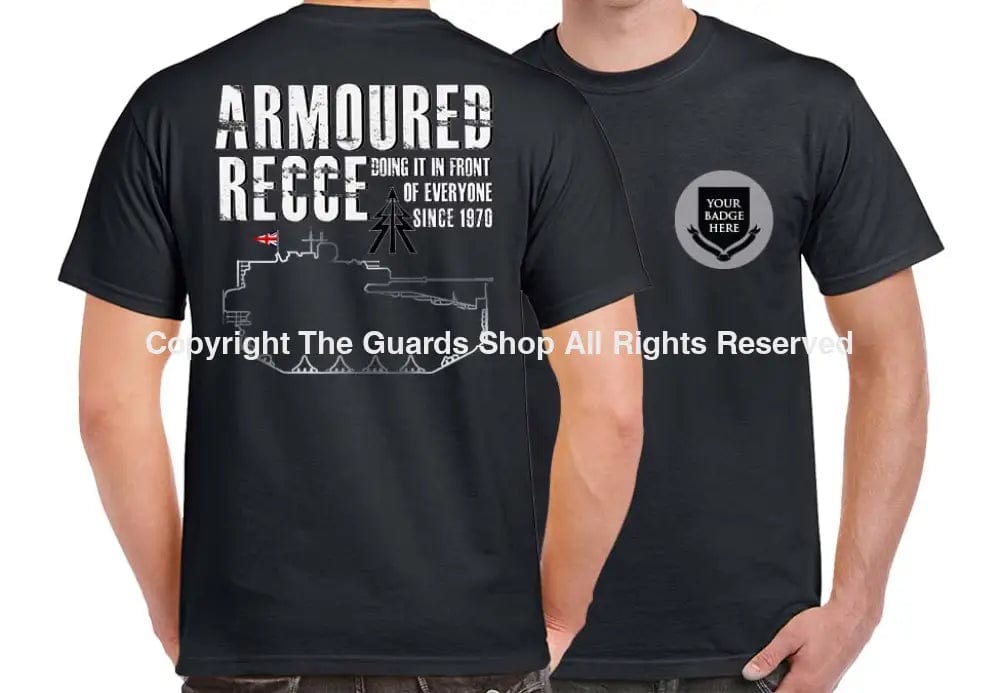Weekend Savings Sensation ARMOURED RECCE Doing It In Front of Everyone Double Print T-Shirt