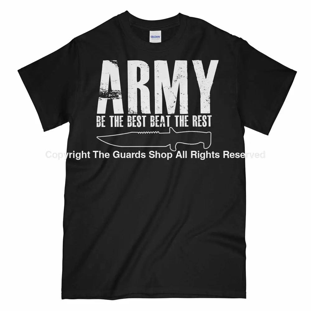 Weekend Specials You Can't Miss ARMY BE THE BEST BEAT THE REST Printed T-Shirt
