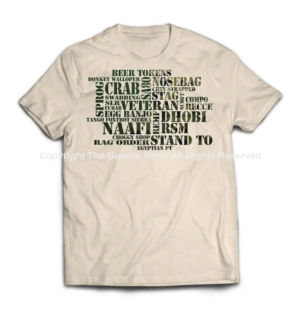 Weekend Discounts Worth Grabbing ARMY JARGON Printed T-Shirt