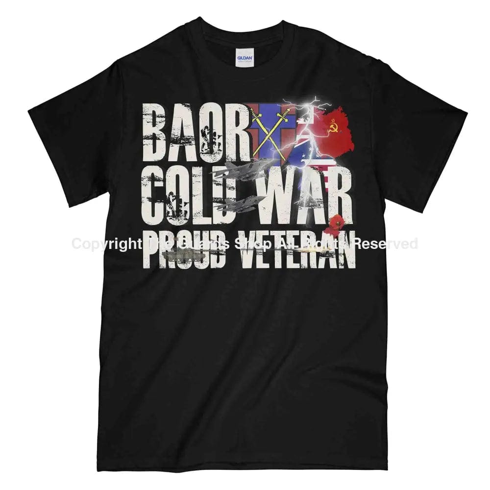 Make Your Weekend Count with Savings BAOR COLD WAR VETERAN Printed T-Shirt