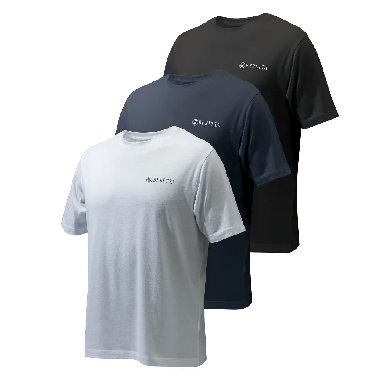 Overstock Beretta Set of 3 Corporate T-Shirts Blue Total Eclipse / Black / White