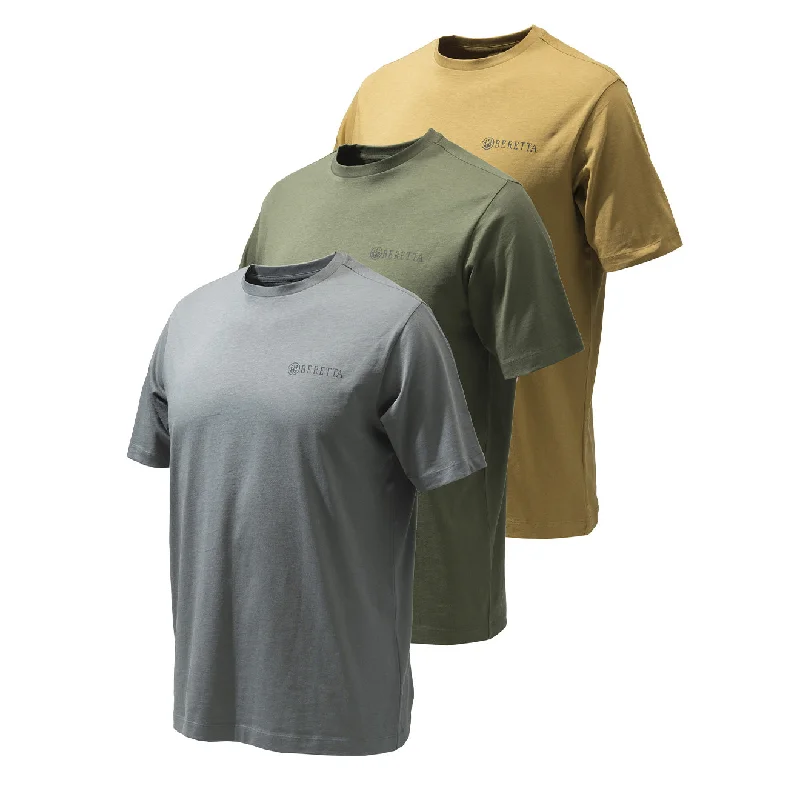 Online Only Beretta Set of 3 Corporate T-Shirts Coyote / Smoked Pearl / Green