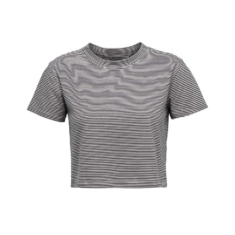 Online Specials Stripe Crop Short Sleeve Tee (Women's)