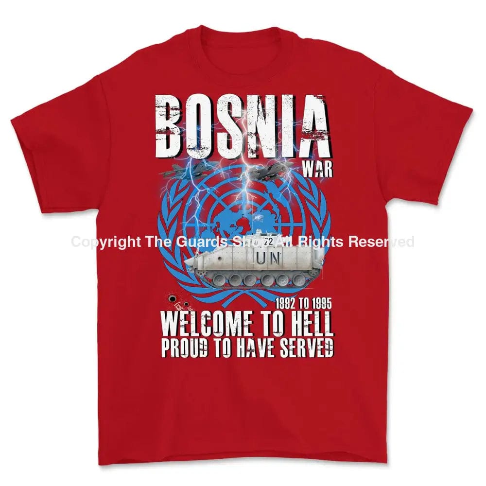 Weekend Savings Spree BOSNIA WAR Welcome To Hell with Warrior Printed T-Shirt