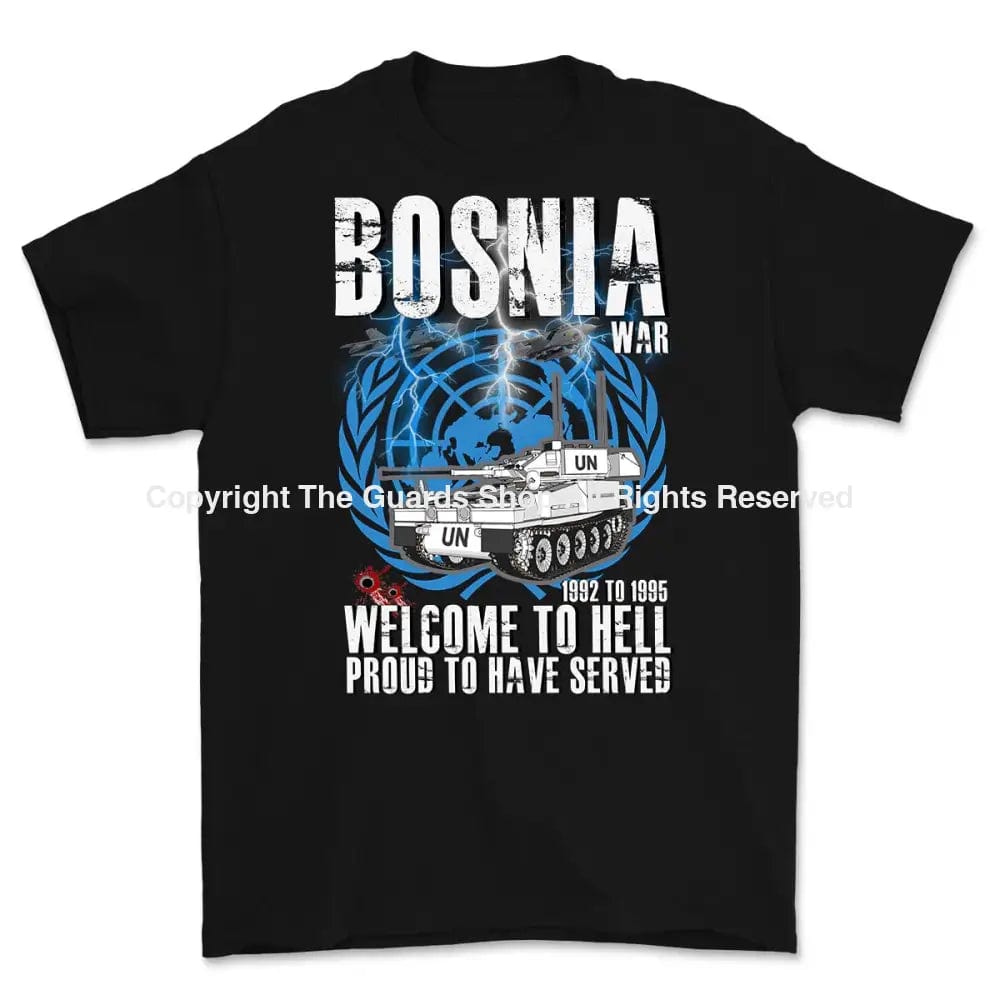 Weekend Shopping Made Better BOSNIA WAR Welcome To Hell Printed T-Shirt