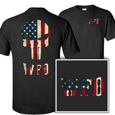 Deal Dash Old Faithful Skull Design, Firefighter T-Shirt