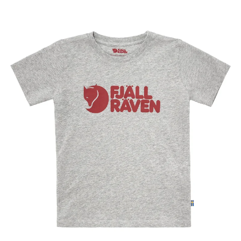 Act Fast Fjallraven Kids Fjallraven Logo T-Shirt Grey Melange