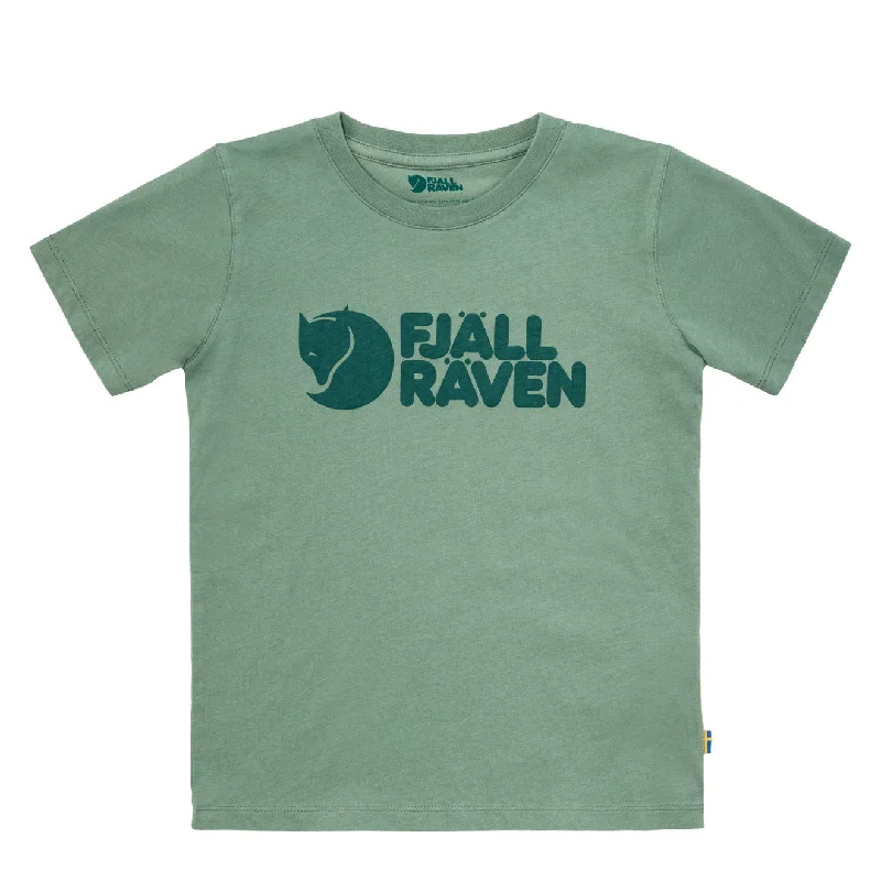 Year-End Deals Fjallraven Kids Fjallraven Logo T-Shirt Patina Green