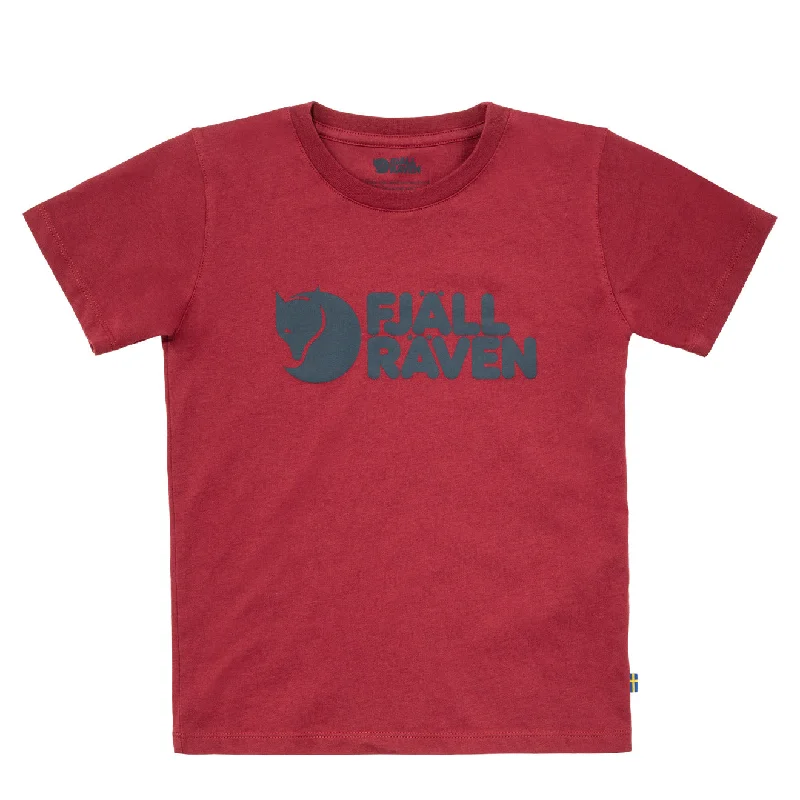 While Supplies Last Fjallraven Kids Fjallraven Logo T-Shirt Pomegranate Red